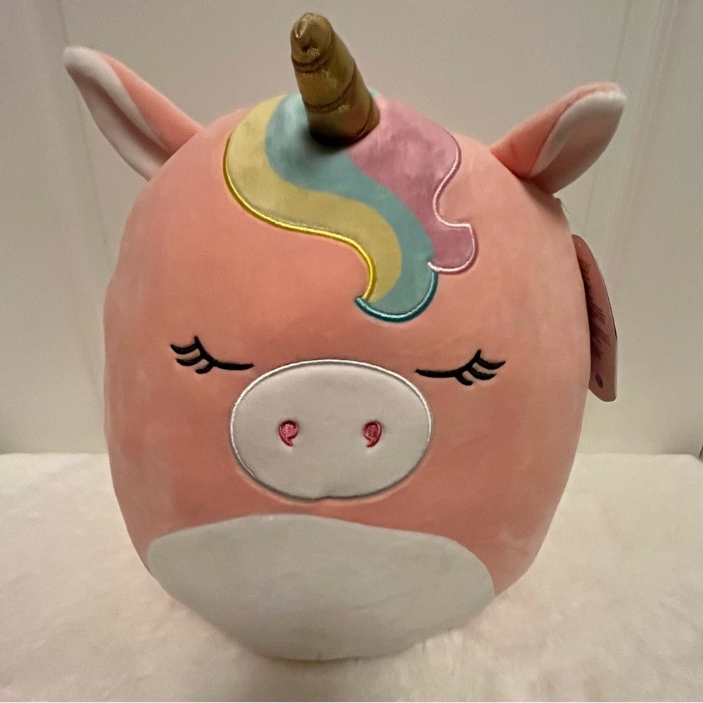 Squishmallow Ilene Pink Unicorn 🦄, Rainbow Mane 🌈, 12” New
